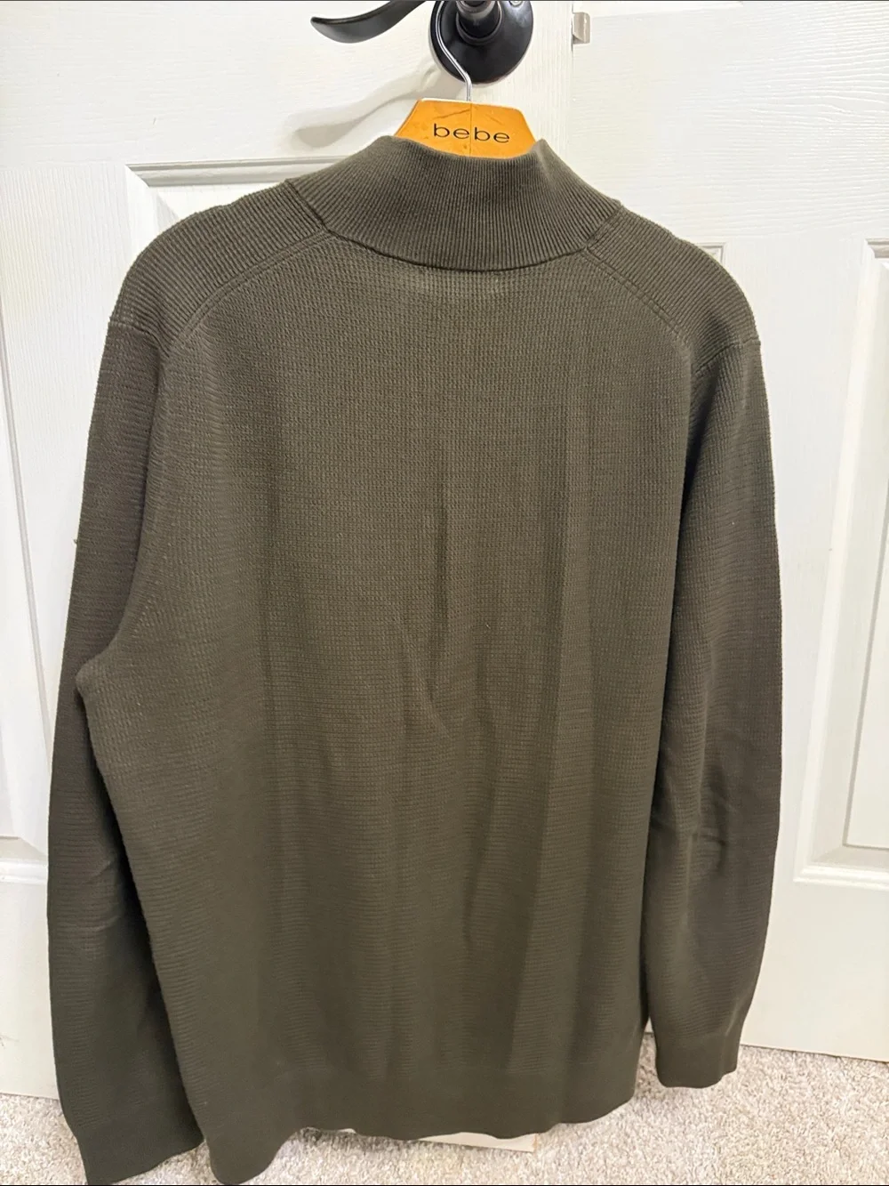 Banana Republic Men's Zip-Neck Sweater in Olive